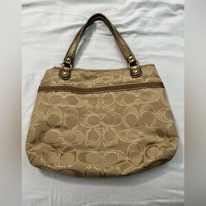 Coach Tan Signature Tote Bag